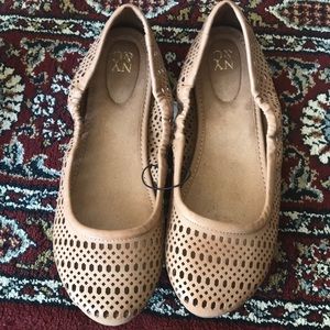 NY & CO Perforated Faux-Leather Ballet Flat